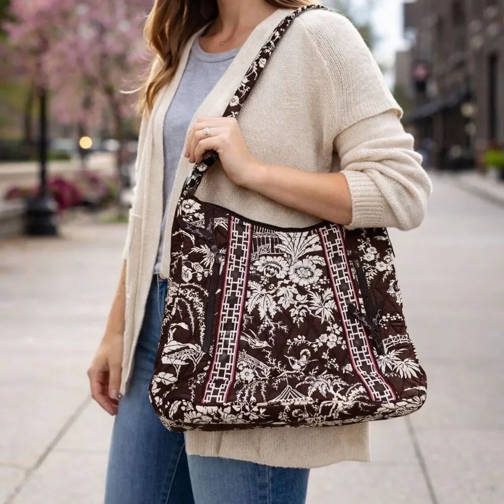 Vera Bradley IMPERIAL TOILE Gabby Shoulder Bag Purse~10"x14"x 3 1/2"~4 Pocket
